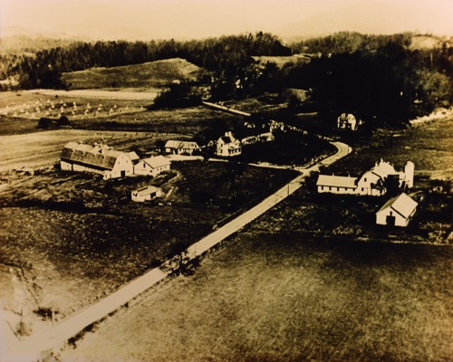 OSBORNE FARM




 - Donated by Robert Cathey and Bill Holbrook, this mid-19th century photograph of the Osborne Farm on Highway #110 reveals a portrait of one of Haywood County’s most prominent dairy farms.  Under the oversight of Arthur Osborne and his two sisters, Mary Louisa and Florence, the farm’s dairy and livestock interests were rated among the highest in the state.  In this photograph, the farm encompassed space on either side of the unpaved highway.  Today’s farm, known as the Triple R farm (named for Reeves, Rudy, and Richard Reeves) by their father, occupies only one side of the highway, and houses beef cattle.